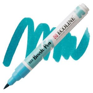 Brush Pen Ecoline - Azul Turquesa 522 - TALENS