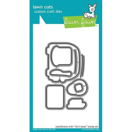 Cortante Lawn Fawn Let''s Toast Clear Stamps (LF1820)+Lawn Fawn Let''s Toast Dies (LF1821)
