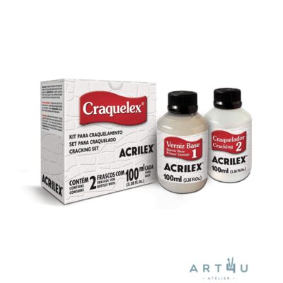 Verniz Craquelex Incolor 100ml + 100ml - Acriolex