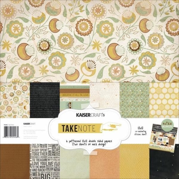 Take Note Paper Pack 12"x12" (30x30 cm) - KAISER CRAFTS