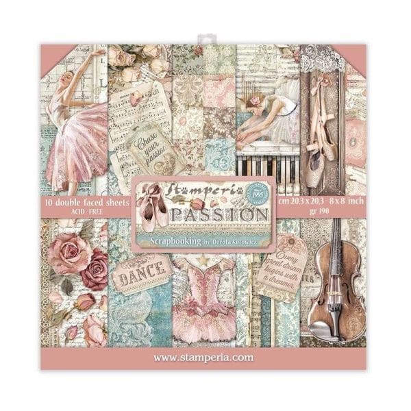 Stamperia Passion 8x8 Inch Paper Pack
