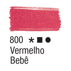Tinta Tecido 37ml Vermelho Bebé 800- ACRILEX