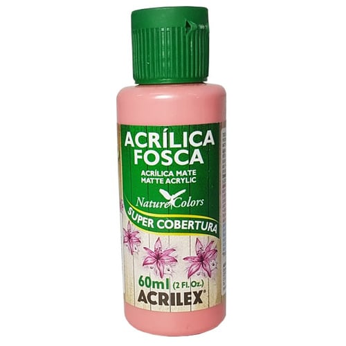 Tinta Acrílica Acrilex Fosca 60ml Nature Colors Rosa Antigo 828 - ACRILEX