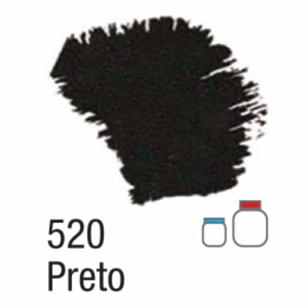 Tinta Acrílica Acrilex Fosca 250ml Nature Colors Preto 520- ACRILEX