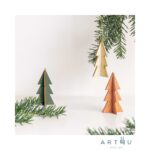 Pinheiro de Natal em Madeira 3D, 3pcs - Image 2