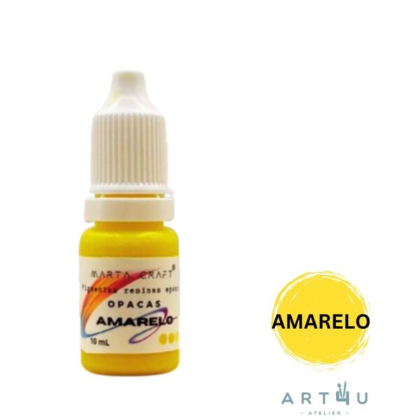 Pigmento para Resina Epóxi, Opaco, Amarelo, 10ml - Image 1
