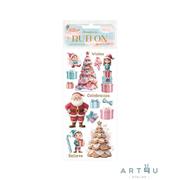 Transfer, Candy Christmas, Santa Claus, 10*21cm - Image 1